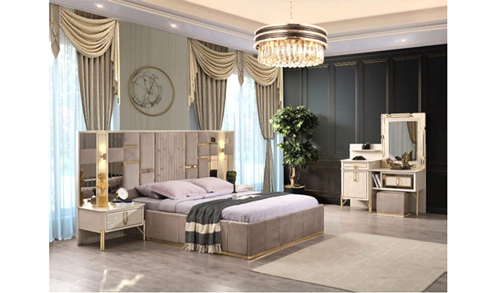  Bahar Bej · Yatak Odası Takımı %100 MDF 