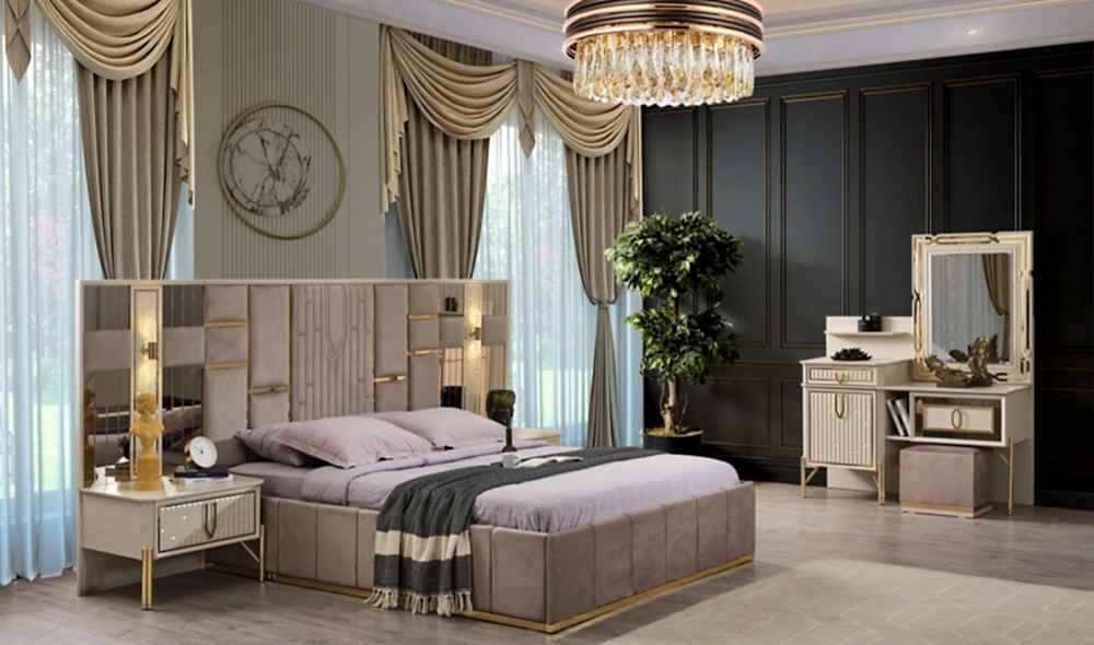  Bahar Bej · Yatak Odası Takımı %100 MDF 