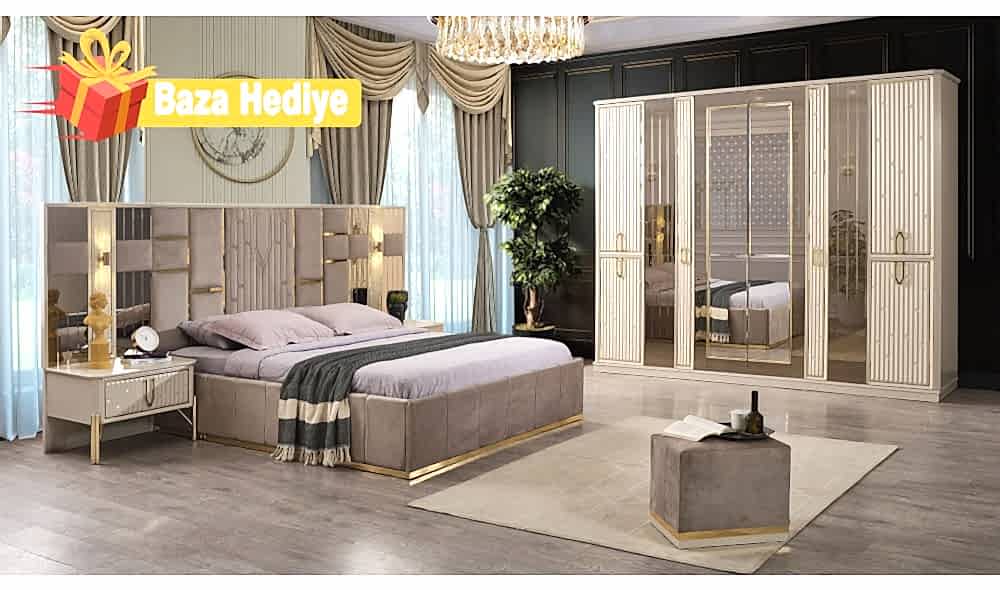  Bahar Bej · Yatak Odası Takımı %100 MDF 