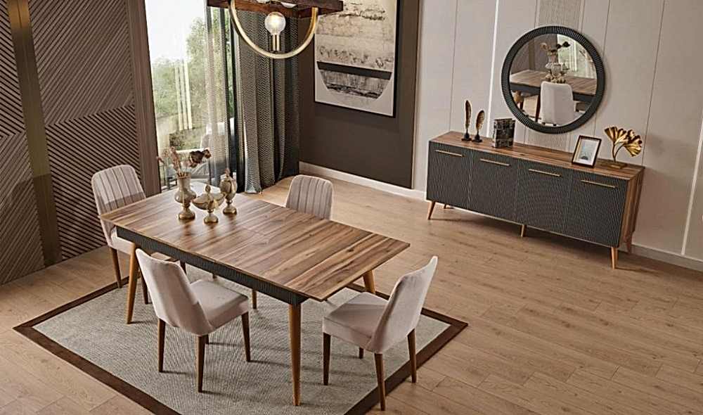 Çırağan Ceviz · Yemek Odası Takımı %100 MDF