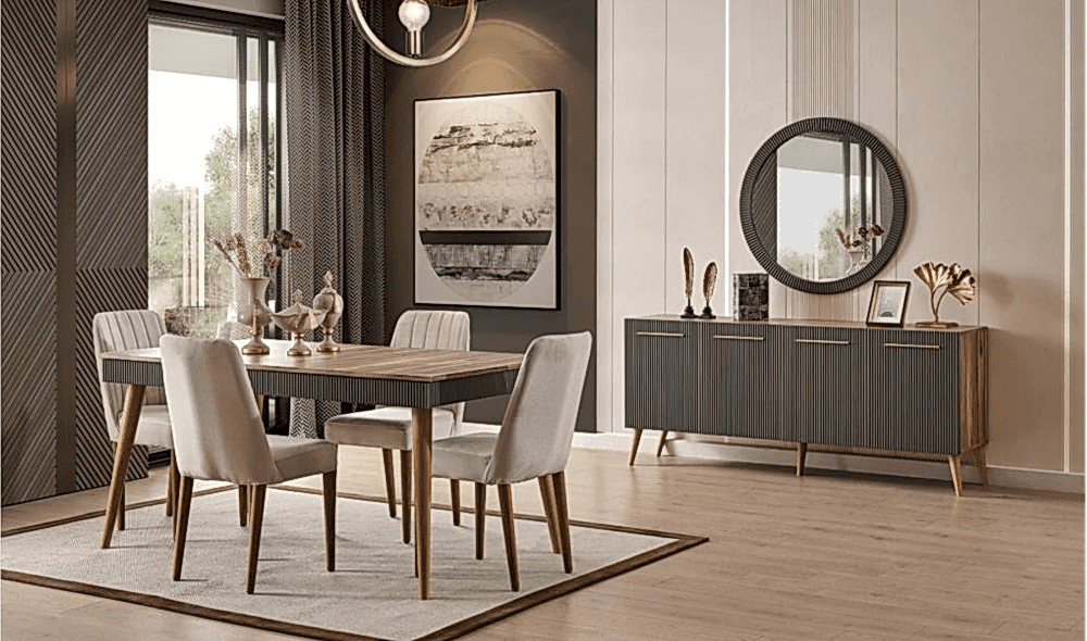 Çırağan Ceviz · Yemek Odası Takımı %100 MDF